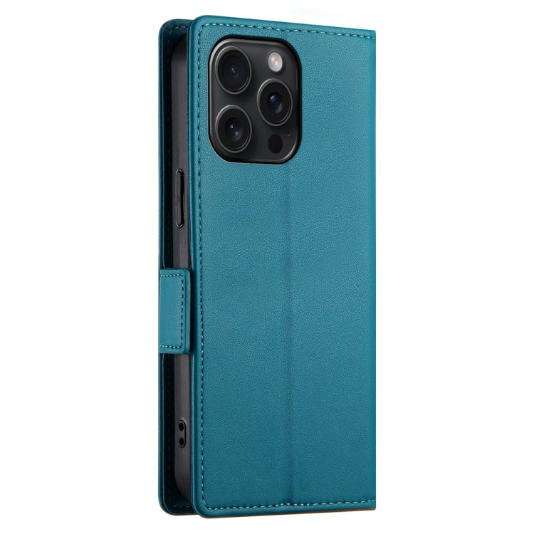 For iPhone 15 Pro Max Side Buckle Magnetic Frosted Leather Phone Case