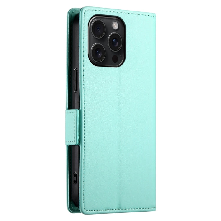 For iPhone 15 Pro Max Side Buckle Magnetic Frosted Leather Phone Case