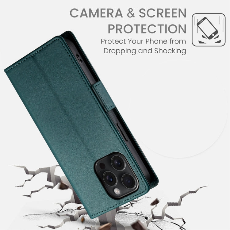 For iPhone 15 Pro Max Side Buckle Magnetic Frosted Leather Phone Case