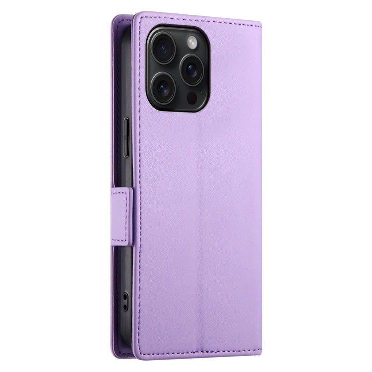For iPhone 15 Pro Max Side Buckle Magnetic Frosted Leather Phone Case