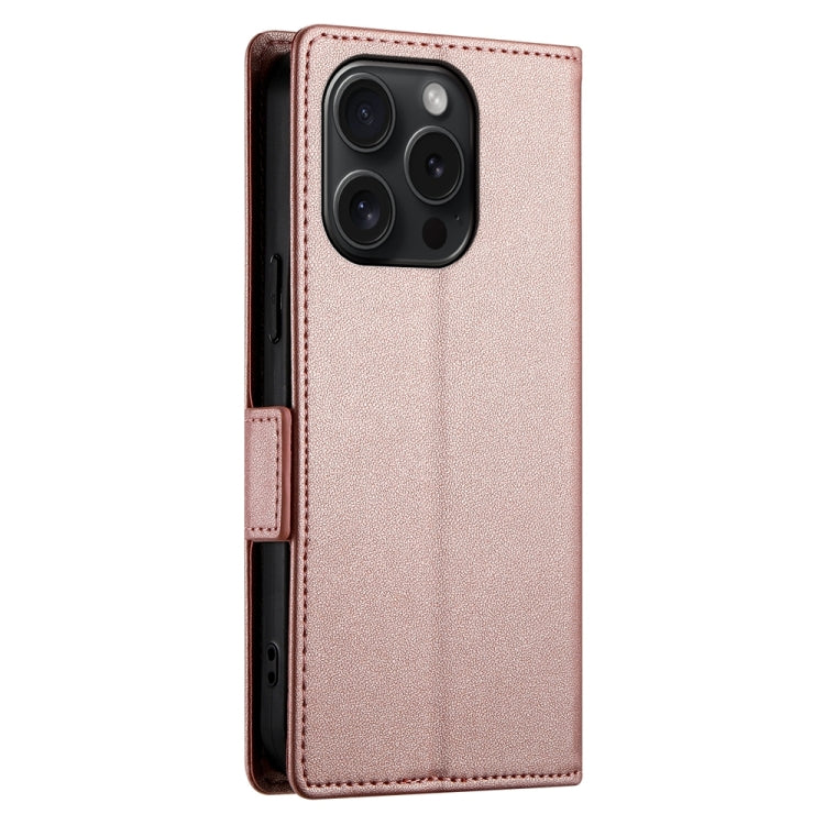For iPhone 15 Pro Side Buckle Magnetic Frosted Leather Phone Case
