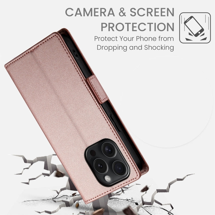 For iPhone 15 Pro Side Buckle Magnetic Frosted Leather Phone Case