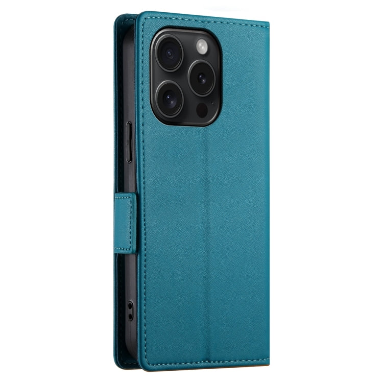 For iPhone 15 Pro Side Buckle Magnetic Frosted Leather Phone Case
