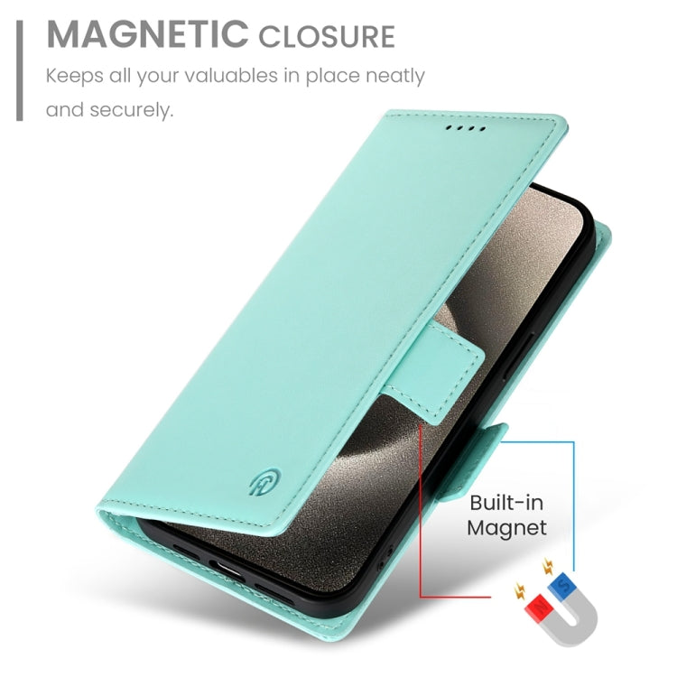 For iPhone 15 Pro Side Buckle Magnetic Frosted Leather Phone Case