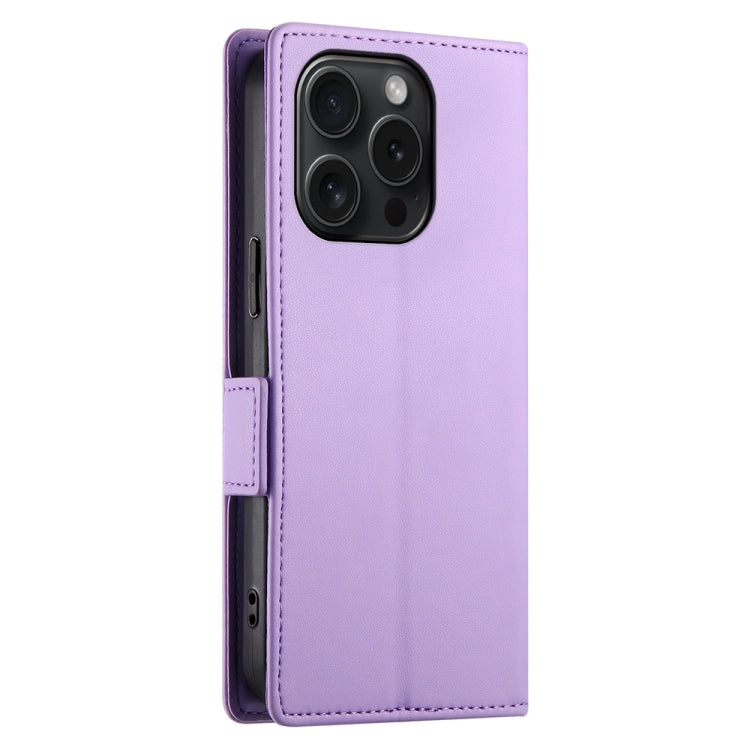 For iPhone 15 Pro Side Buckle Magnetic Frosted Leather Phone Case