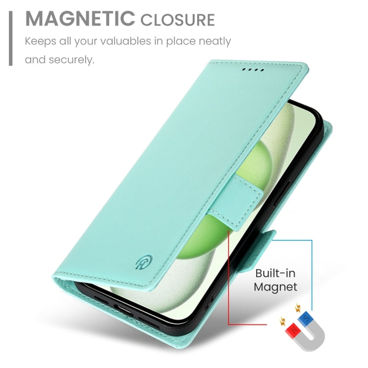 For iPhone 15 Plus Side Buckle Magnetic Frosted Leather Phone Case