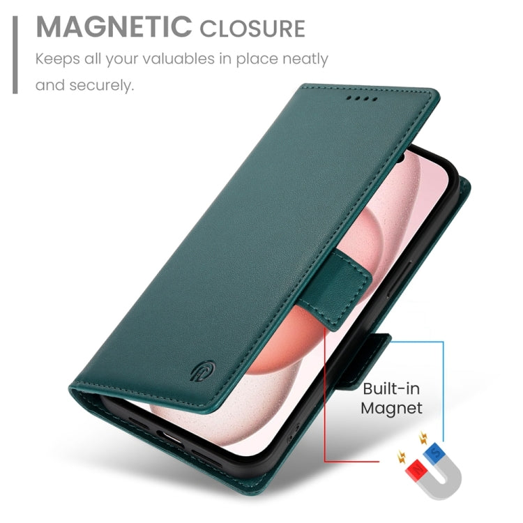 For iPhone 15 Side Buckle Magnetic Frosted Leather Phone Case