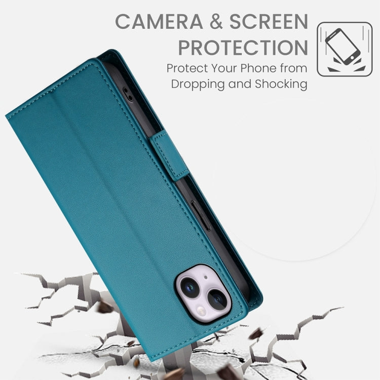 For iPhone 14 Plus Side Buckle Magnetic Frosted Leather Phone Case