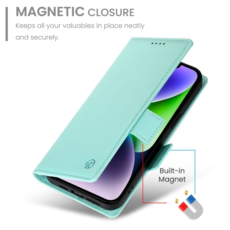 For iPhone 14 Plus Side Buckle Magnetic Frosted Leather Phone Case