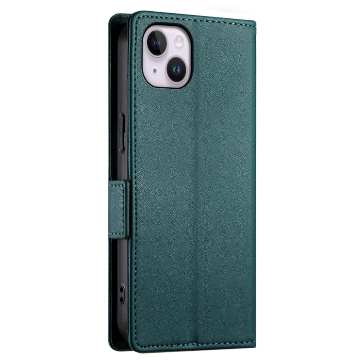 For iPhone 14 Plus Side Buckle Magnetic Frosted Leather Phone Case