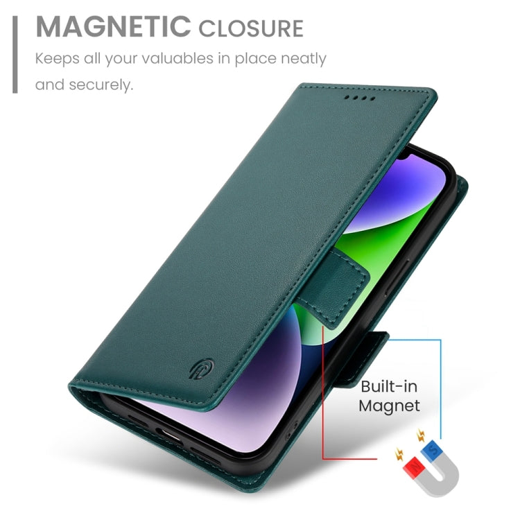 For iPhone 14 Plus Side Buckle Magnetic Frosted Leather Phone Case
