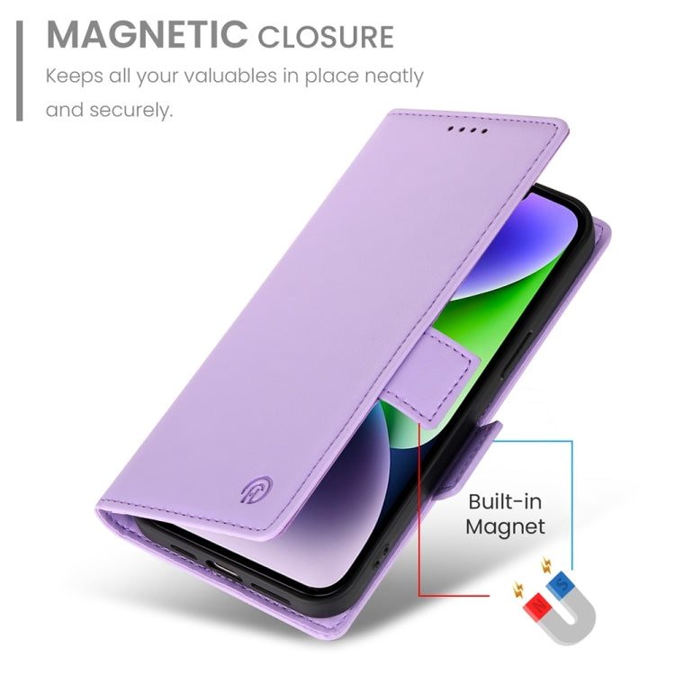 For iPhone 14 Plus Side Buckle Magnetic Frosted Leather Phone Case