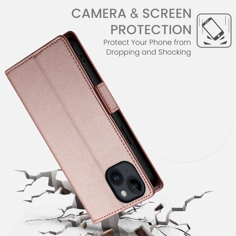 For iPhone 14 Side Buckle Magnetic Frosted Leather Phone Case