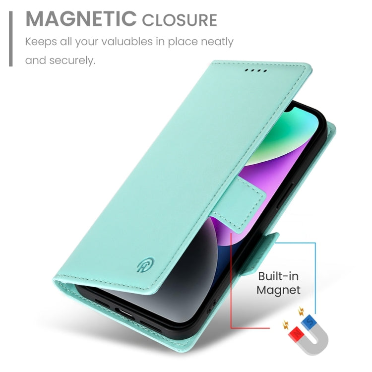 For iPhone 14 Side Buckle Magnetic Frosted Leather Phone Case