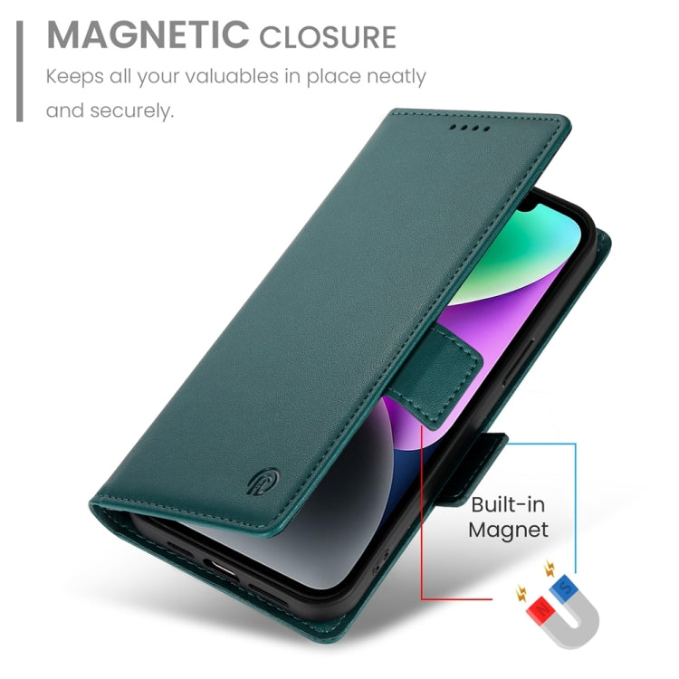 For iPhone 14 Side Buckle Magnetic Frosted Leather Phone Case