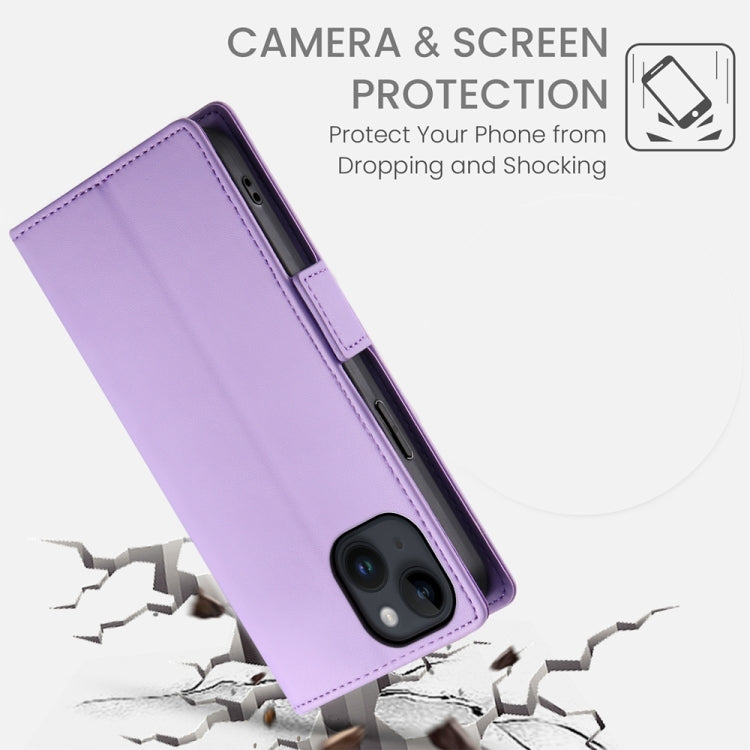 For iPhone 14 Side Buckle Magnetic Frosted Leather Phone Case