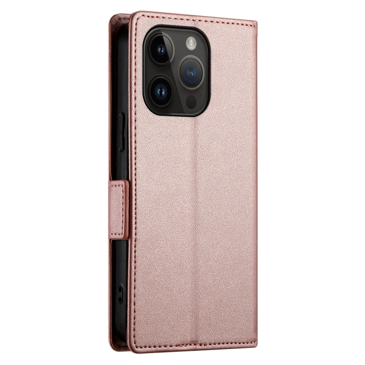 For iPhone 14 Pro Side Buckle Magnetic Frosted Leather Phone Case