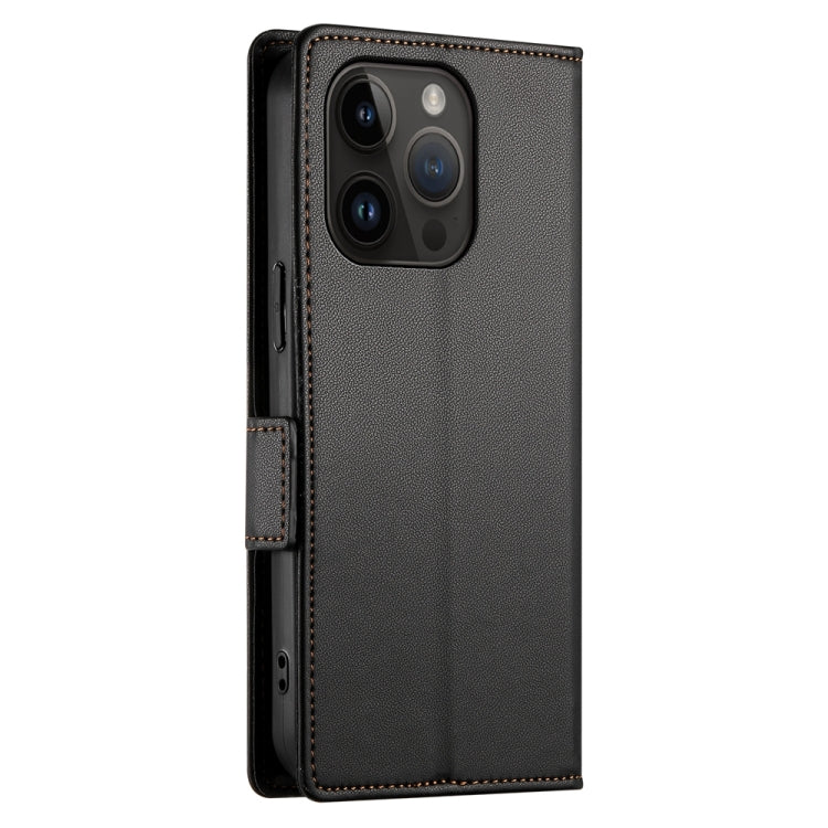 For iPhone 14 Pro Side Buckle Magnetic Frosted Leather Phone Case