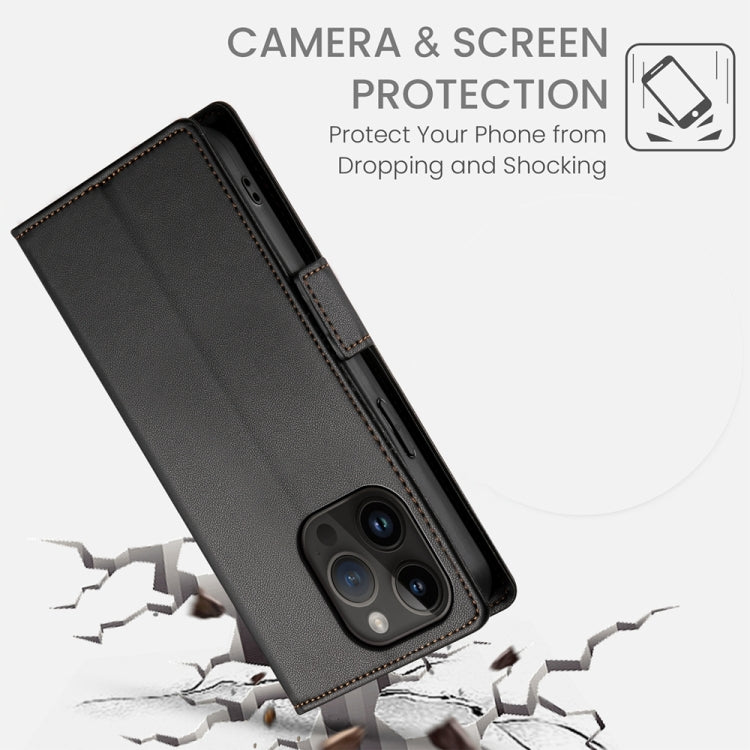 For iPhone 14 Pro Side Buckle Magnetic Frosted Leather Phone Case