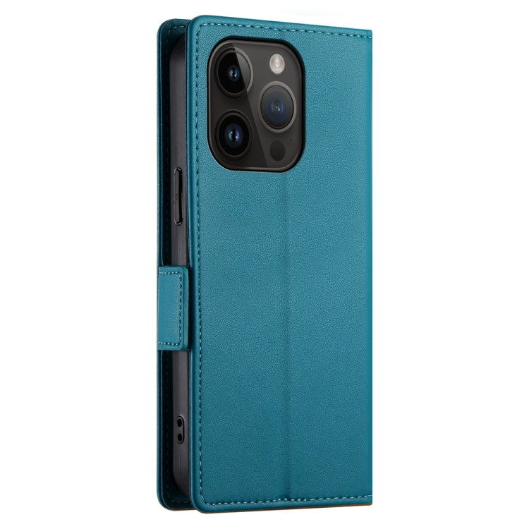 For iPhone 14 Pro Side Buckle Magnetic Frosted Leather Phone Case