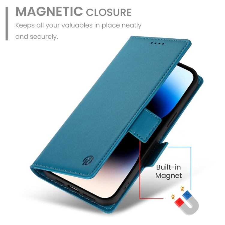 For iPhone 14 Pro Side Buckle Magnetic Frosted Leather Phone Case