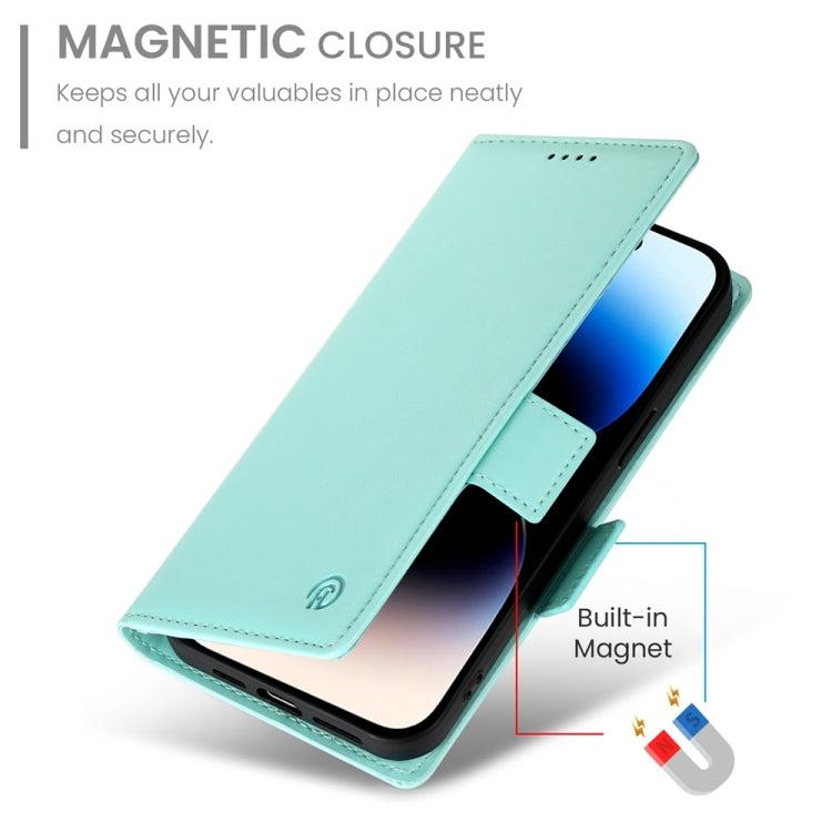 For iPhone 14 Pro Side Buckle Magnetic Frosted Leather Phone Case