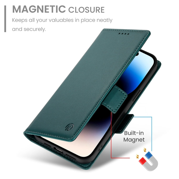 For iPhone 14 Pro Side Buckle Magnetic Frosted Leather Phone Case
