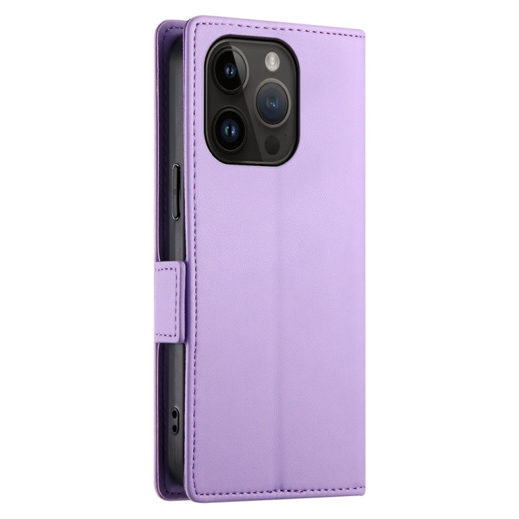 For iPhone 14 Pro Side Buckle Magnetic Frosted Leather Phone Case