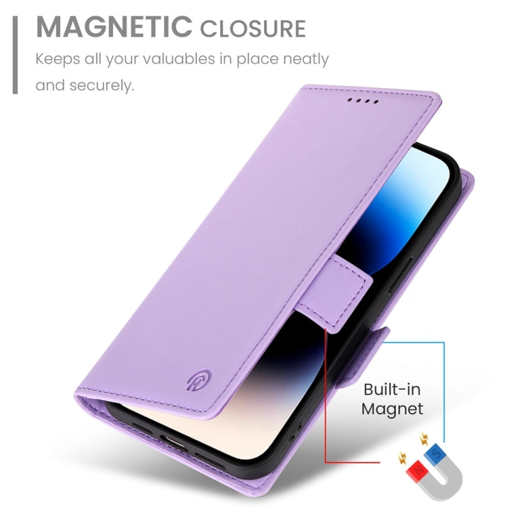For iPhone 14 Pro Side Buckle Magnetic Frosted Leather Phone Case