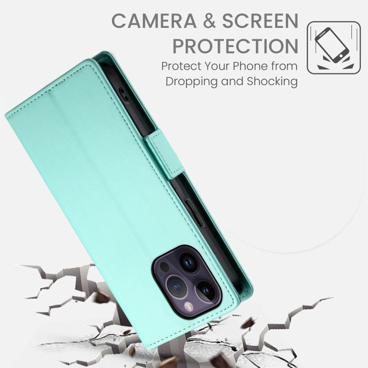 For iPhone 14 Pro Max Side Buckle Magnetic Frosted Leather Phone Case
