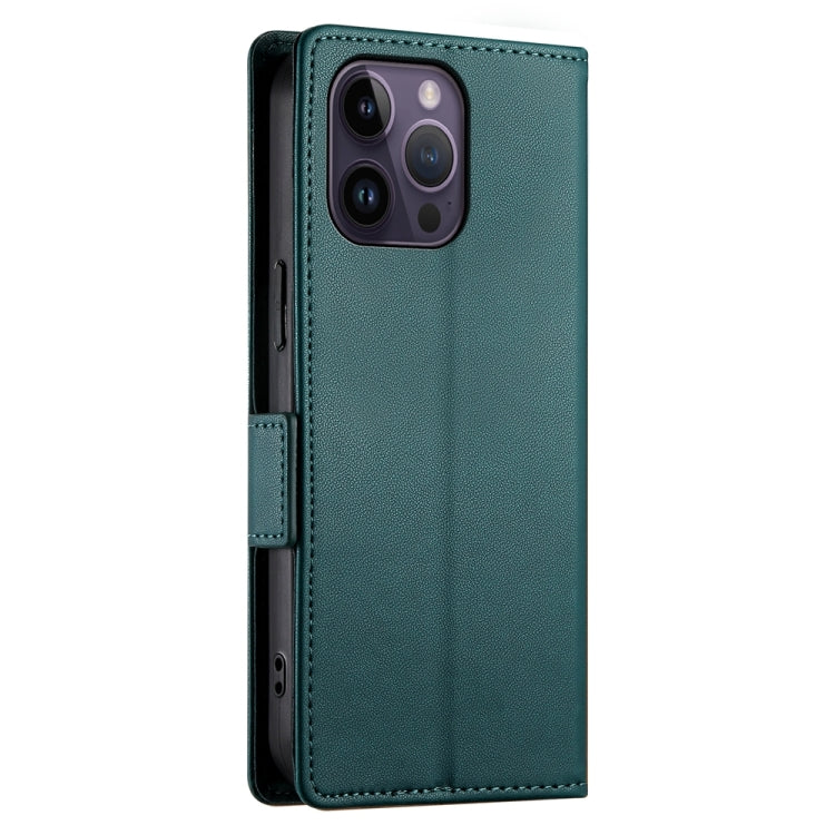 For iPhone 14 Pro Max Side Buckle Magnetic Frosted Leather Phone Case