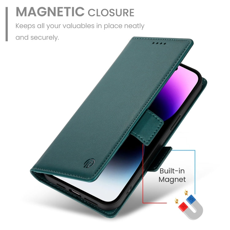 For iPhone 14 Pro Max Side Buckle Magnetic Frosted Leather Phone Case