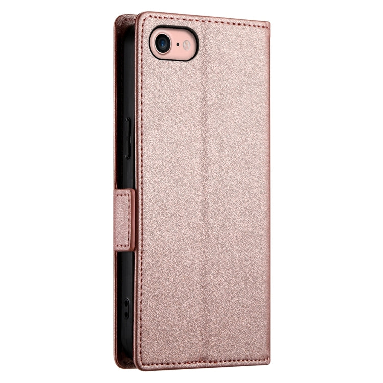 For iPhone SE 2022 / SE 2020 / 8 Side Buckle Magnetic Frosted Leather Phone Case