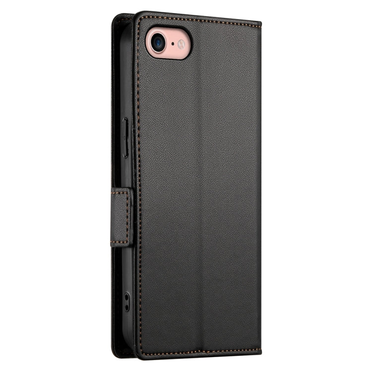 For iPhone SE 2022 / SE 2020 / 8 Side Buckle Magnetic Frosted Leather Phone Case