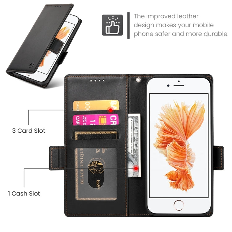 For iPhone SE 2022 / SE 2020 / 8 Side Buckle Magnetic Frosted Leather Phone Case