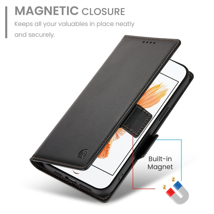For iPhone SE 2022 / SE 2020 / 8 Side Buckle Magnetic Frosted Leather Phone Case