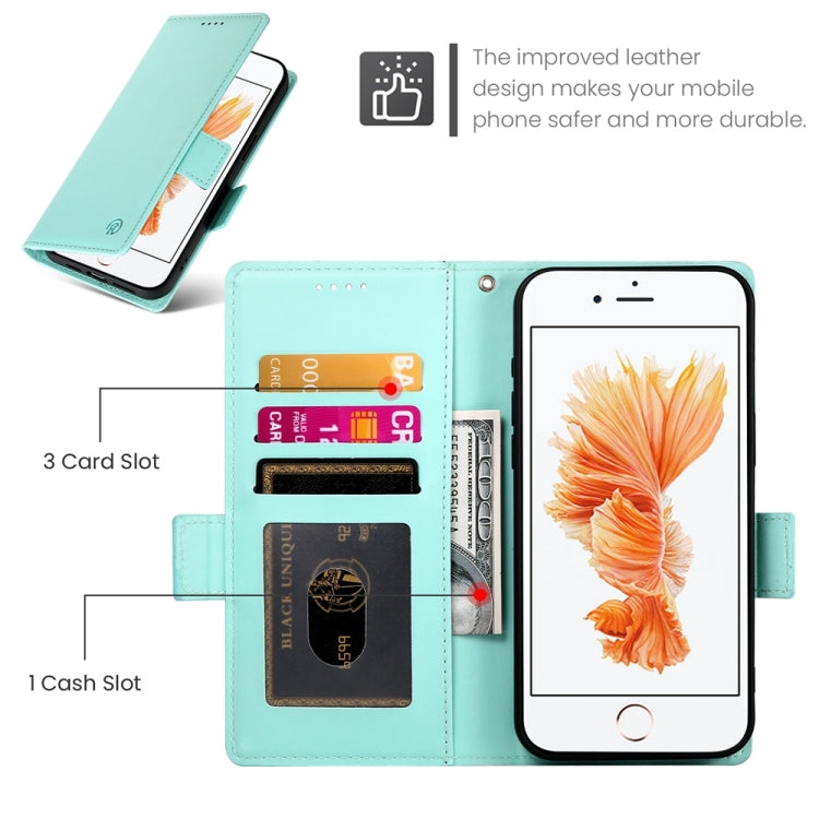 For iPhone SE 2022 / SE 2020 / 8 Side Buckle Magnetic Frosted Leather Phone Case