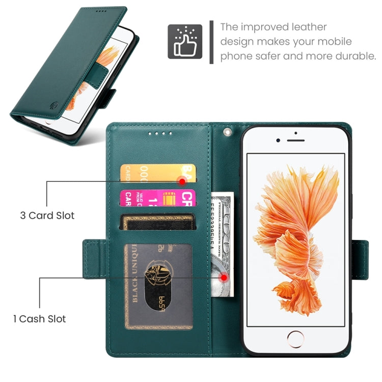 For iPhone SE 2022 / SE 2020 / 8 Side Buckle Magnetic Frosted Leather Phone Case