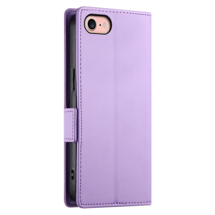 For iPhone SE 2022 / SE 2020 / 8 Side Buckle Magnetic Frosted Leather Phone Case