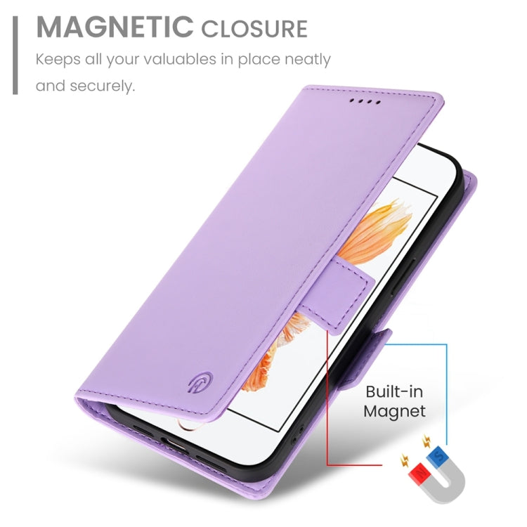 For iPhone SE 2022 / SE 2020 / 8 Side Buckle Magnetic Frosted Leather Phone Case