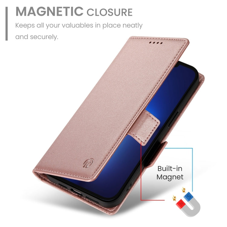 For iPhone 13 Pro Max Side Buckle Magnetic Frosted Leather Phone Case