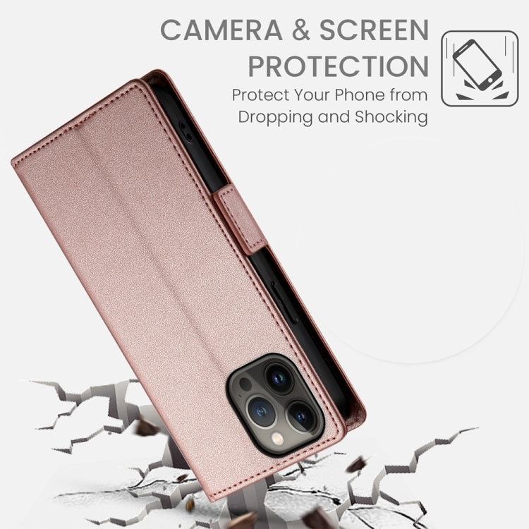 For iPhone 13 Pro Max Side Buckle Magnetic Frosted Leather Phone Case