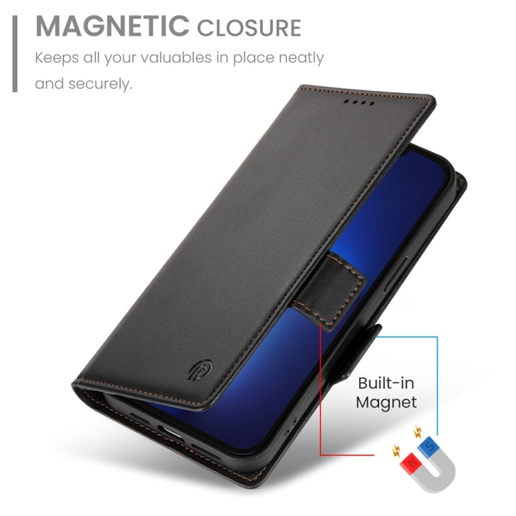 For iPhone 13 Pro Max Side Buckle Magnetic Frosted Leather Phone Case