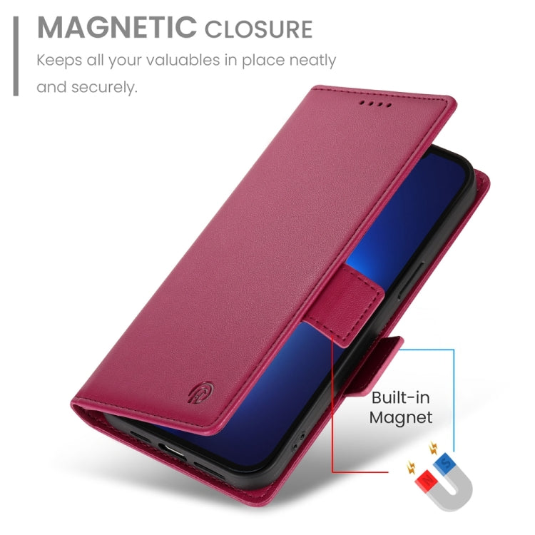 For iPhone 13 Pro Max Side Buckle Magnetic Frosted Leather Phone Case