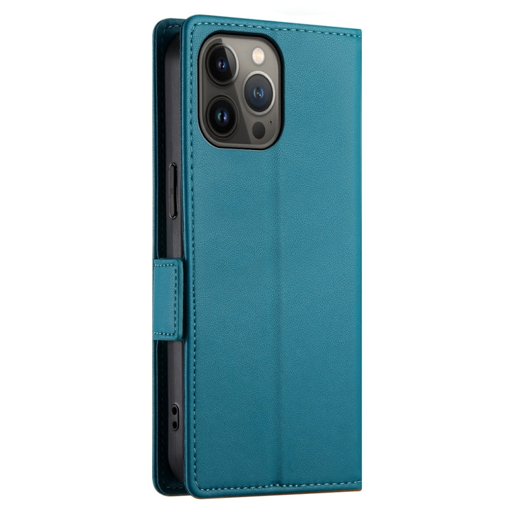 For iPhone 13 Pro Max Side Buckle Magnetic Frosted Leather Phone Case