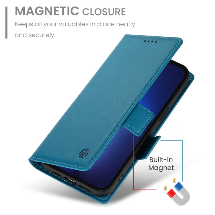 For iPhone 13 Pro Max Side Buckle Magnetic Frosted Leather Phone Case