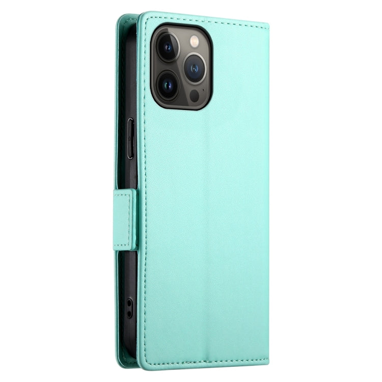 For iPhone 13 Pro Max Side Buckle Magnetic Frosted Leather Phone Case