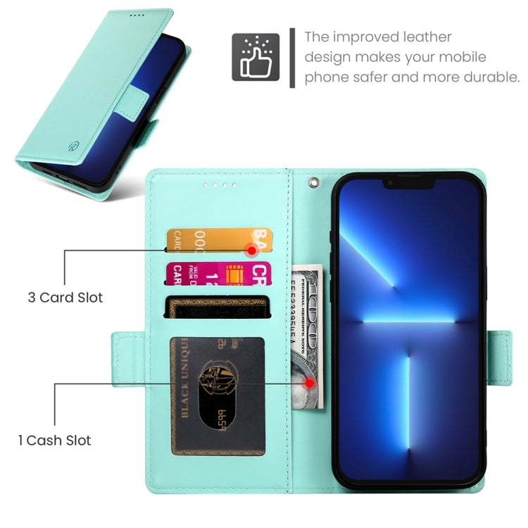 For iPhone 13 Pro Max Side Buckle Magnetic Frosted Leather Phone Case