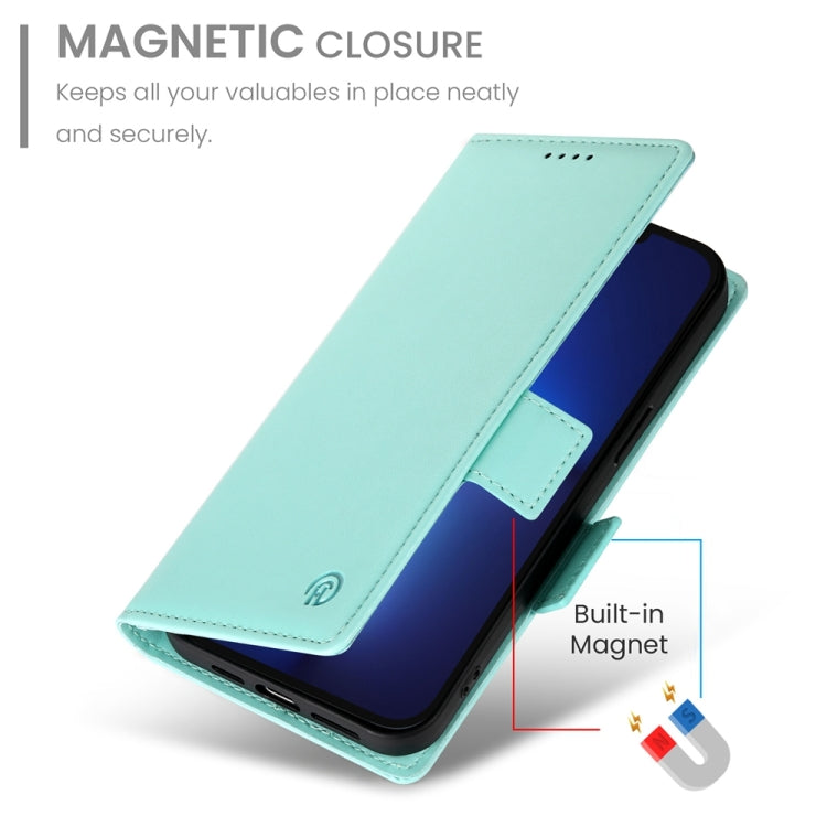 For iPhone 13 Pro Max Side Buckle Magnetic Frosted Leather Phone Case