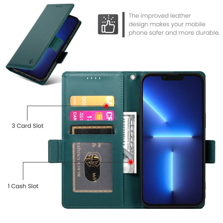 For iPhone 13 Pro Max Side Buckle Magnetic Frosted Leather Phone Case
